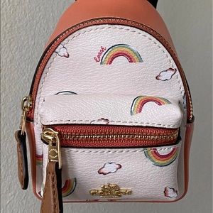 Coach mini backpack charm